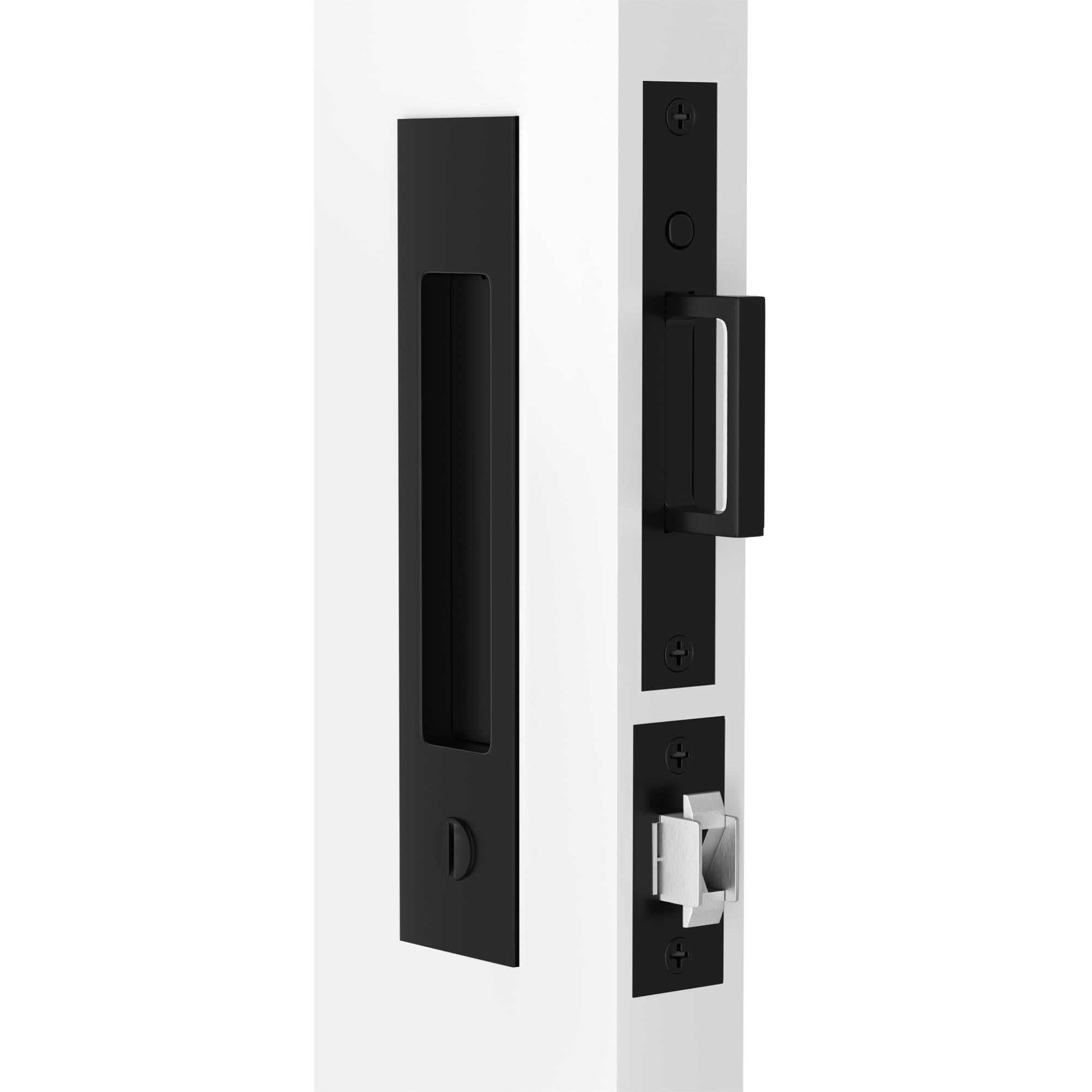 Dontay Pocket Door Handle and Edge Pull, Narrow Modern Rectangular